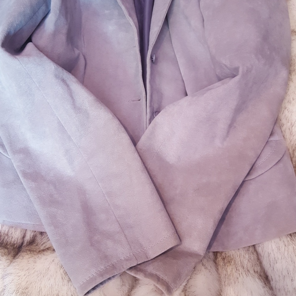 Grey velvet blazer